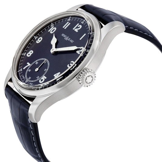 Montblanc 1858 手动小秒针 44毫米 蓝色 手动上链 钢 113702