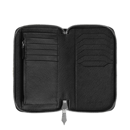 Montblanc 钱包 12 个带拉链隔层 中号 定制黑色 220361