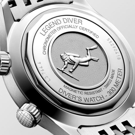 Longines Legend Diver 38毫米白色自动钢表 L3.764.4.99.6