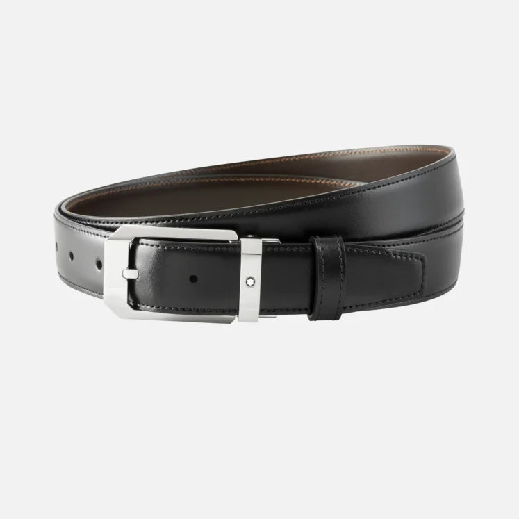 Montblanc 可翻转皮带 黑色/棕色 30毫米 116579