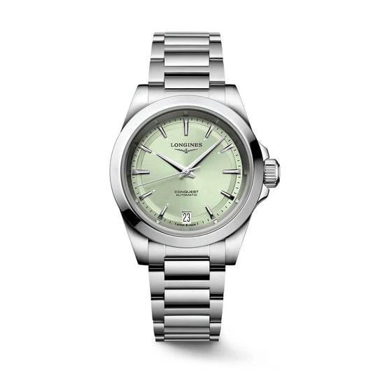 Longines 手表 Conquest 34mm 绿色 自动 钢制 L3.430.4.02.6