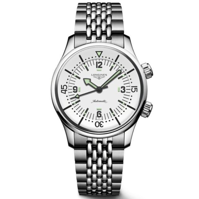 Longines Legend Diver 38毫米白色自动钢表 L3.764.4.99.6