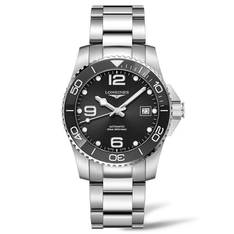 Longines Hydroconquest 39毫米黑色自动钢表