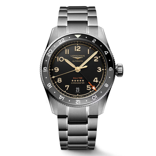 Longines orologio Spirit Zulu Time 39mm antracite automatico titanio L3.802.1.53.6