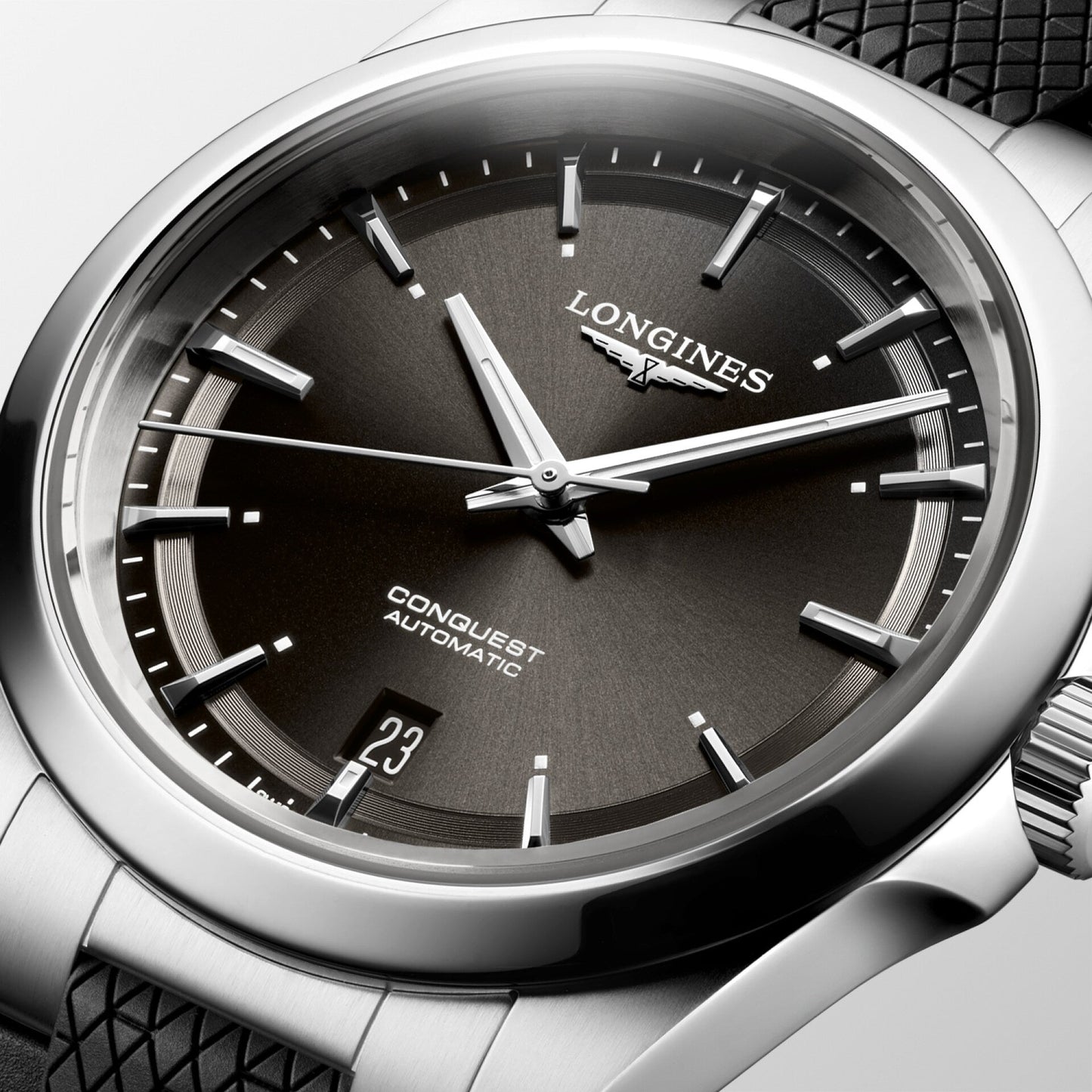 Longines Conquest 手表 38毫米 黑色 自动 不锈钢 L3.720.4.52.9