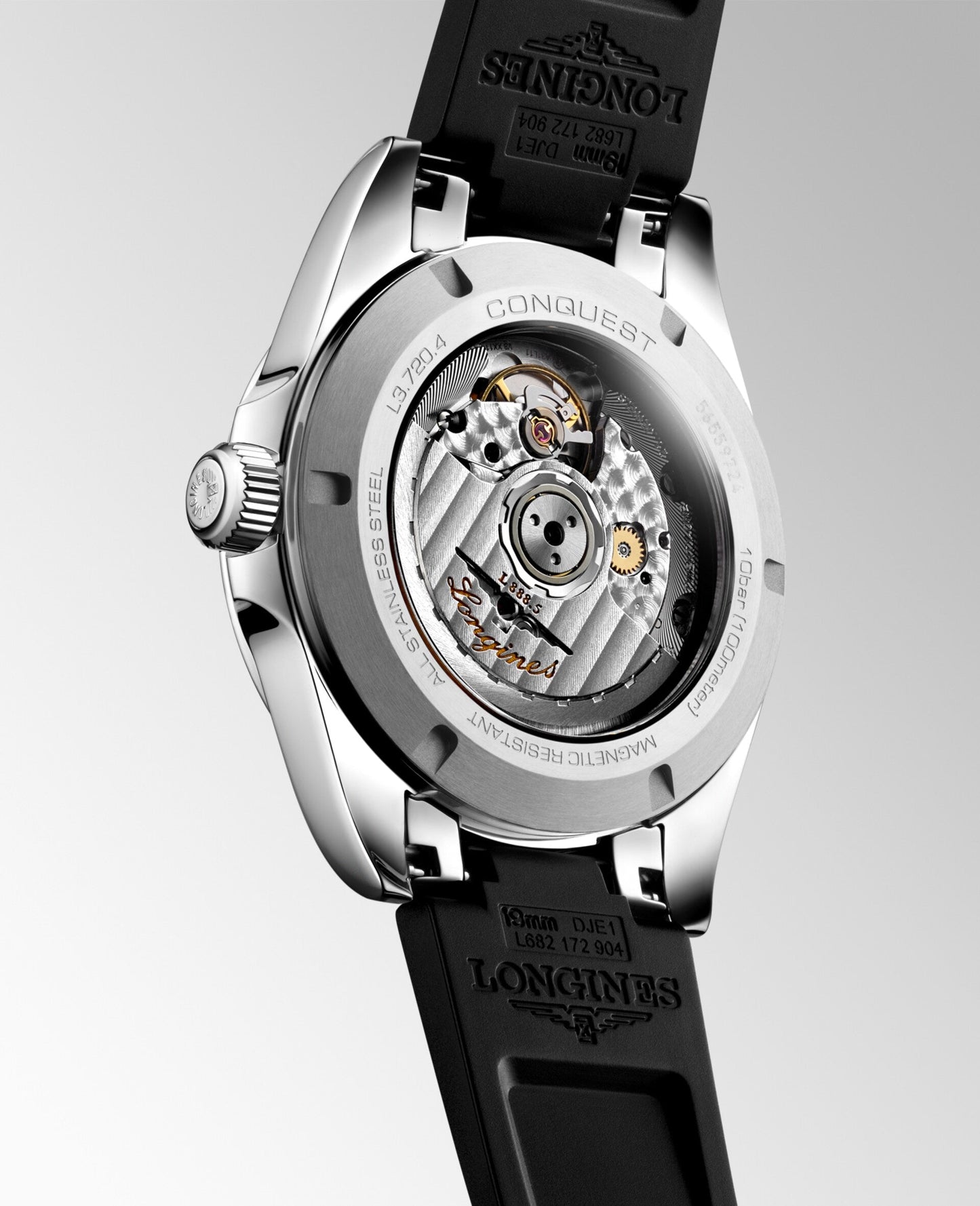 Longines Conquest 手表 38毫米 黑色 自动 不锈钢 L3.720.4.52.9
