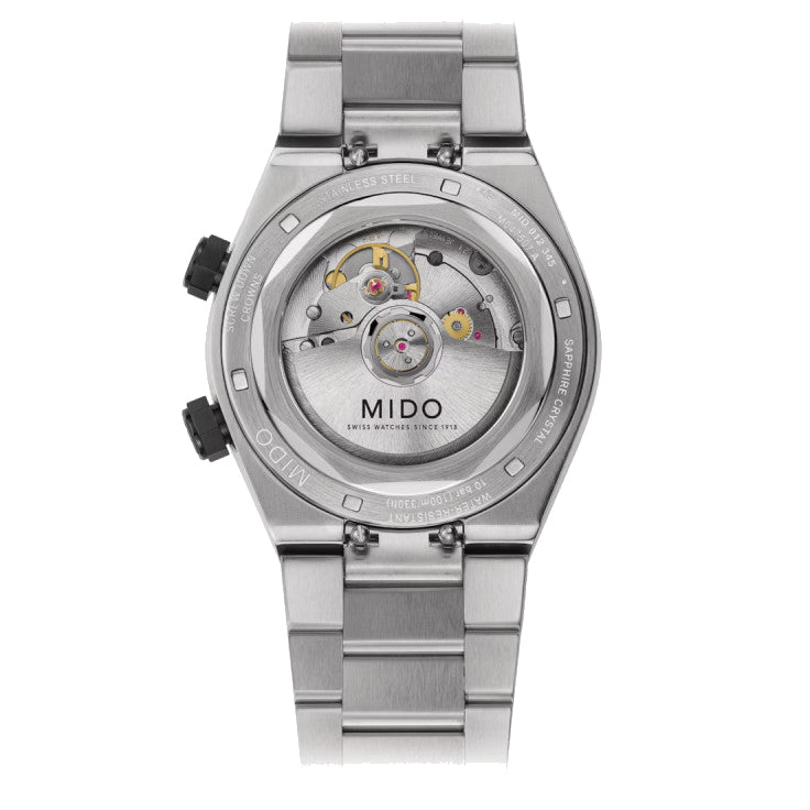 Mido Multifort 8 Two Crowns 38.4 x 40毫米黑色自动钢表 M047.507.11.051.00