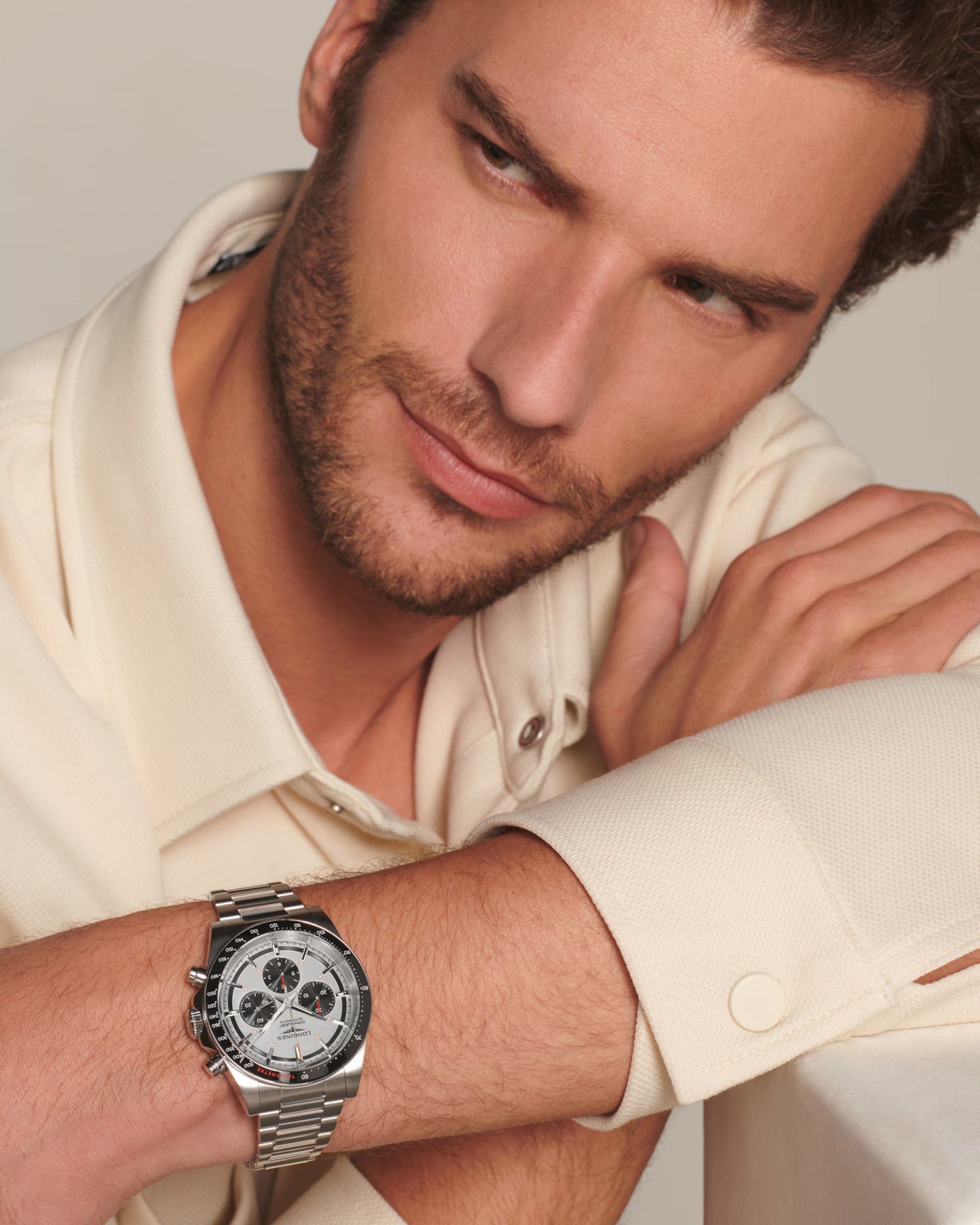 Longines New Conquest 42毫米银色自动机械钢表 L3.835.4.72.6
