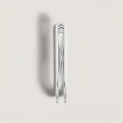 Fermasoldi dell’edizione great in acciaio con design minimale e logo montblanc inciso homage to the great gatsby