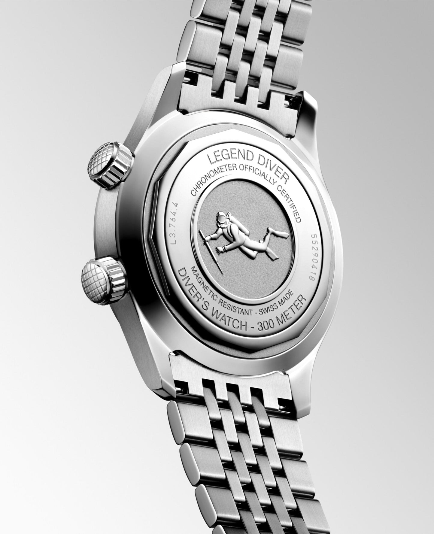 Longines Legend Diver 38毫米白色自动钢表 L3.764.4.99.6