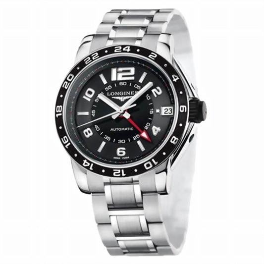 浪琴 Admiral GMT 42 毫米黑色自动钢表 L3.668.4.56.6