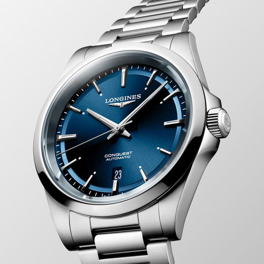 Longines 浪琴 Conquest 2023 41毫米 蓝色 自动机械 不锈钢 L3.830.4.92.6