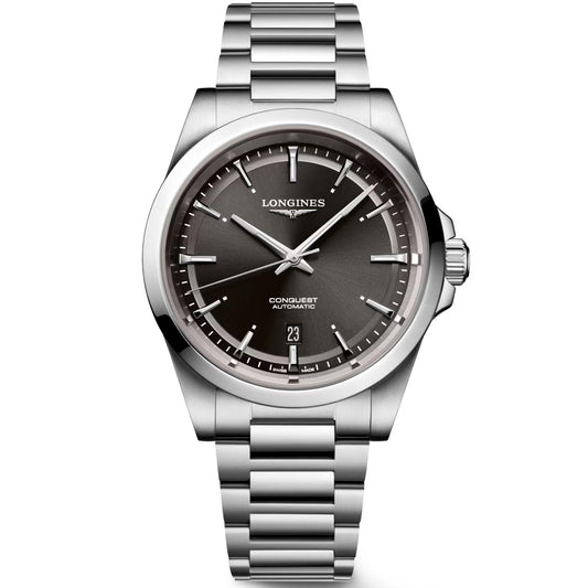 Longines Conquest 2023 41毫米黑色自动钢表 L3.830.4.52.6