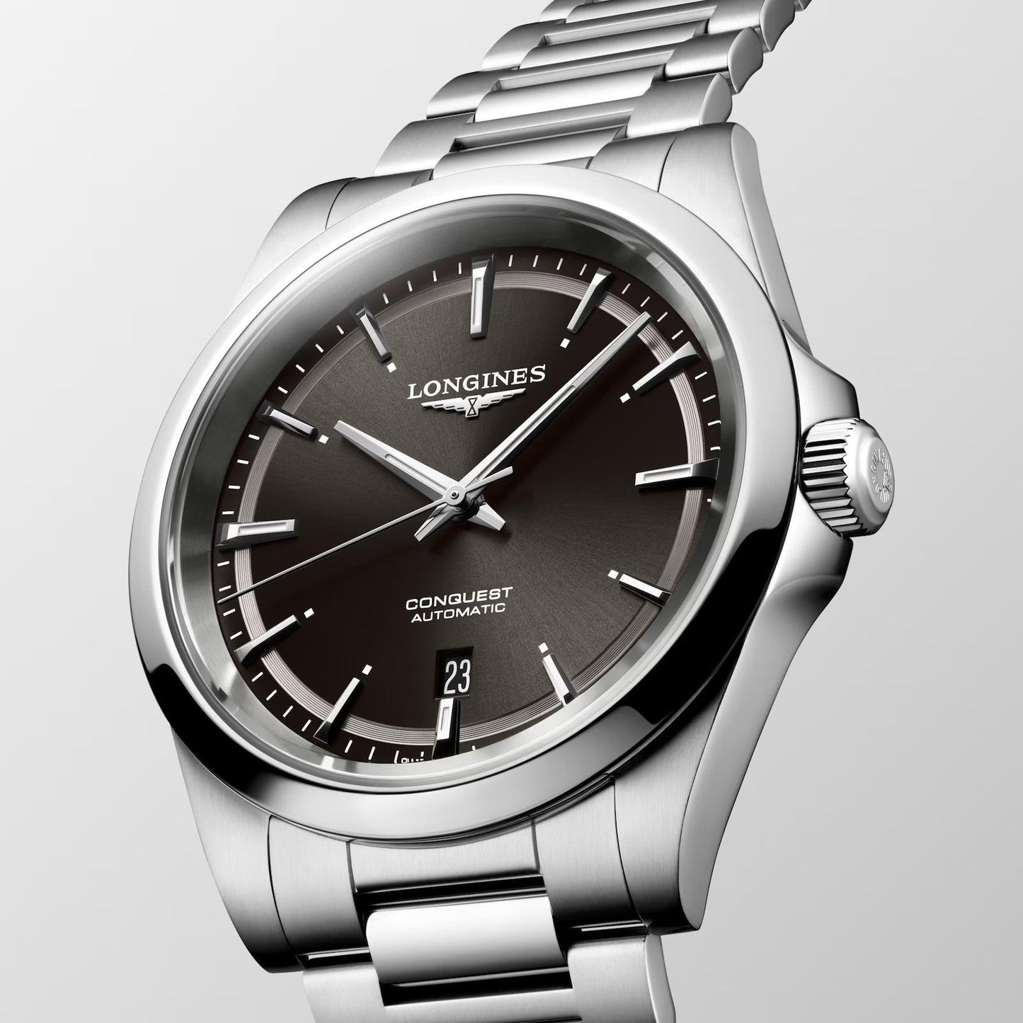 Longines Conquest 2023 41毫米黑色自动钢表 L3.830.4.52.6