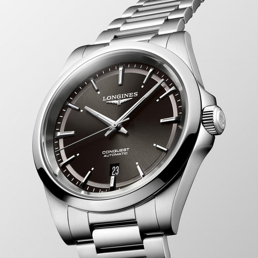 Longines Conquest 2023 41毫米黑色自动钢表 L3.830.4.52.6