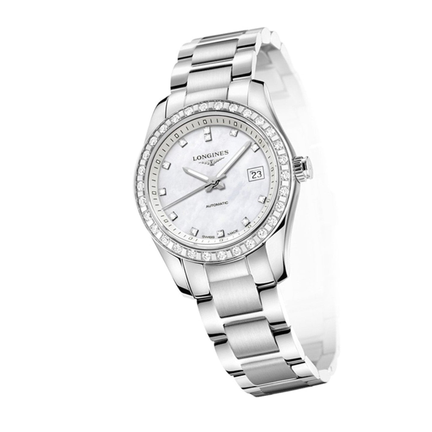 Longines 征服者经典款 29.5毫米 珍珠母表盘 自动 钢 L2.285.0.87.6