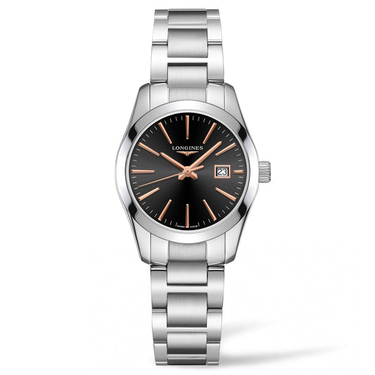 Longines Conquest Classic 29.5毫米 黑色 钢制 石英表 L2.286.4.52.6