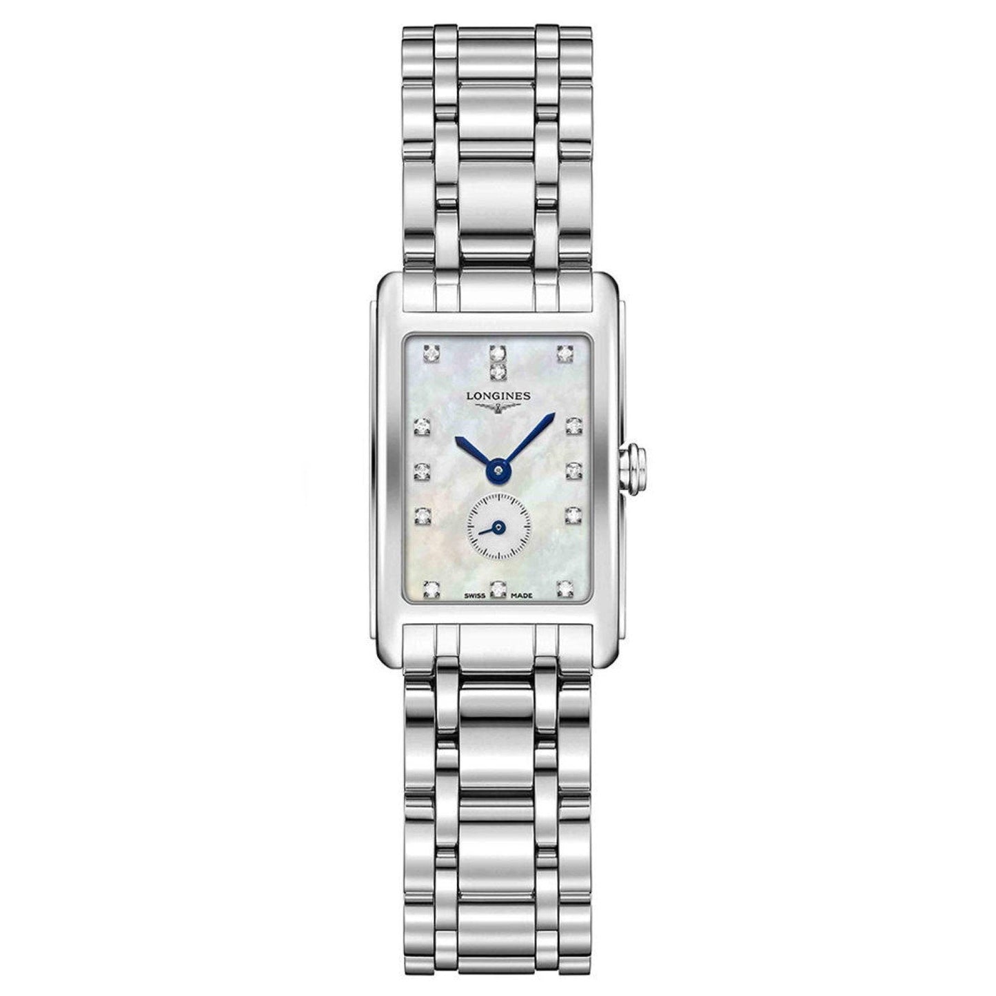 Longines DolceVita 17.70x27毫米 珍珠母表盘 钻石 石英 钢 L5.258.4.87.6