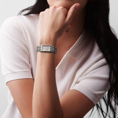 Longines DolceVita 白色石英钢表 20.8x32mm L5.255.5.75.7