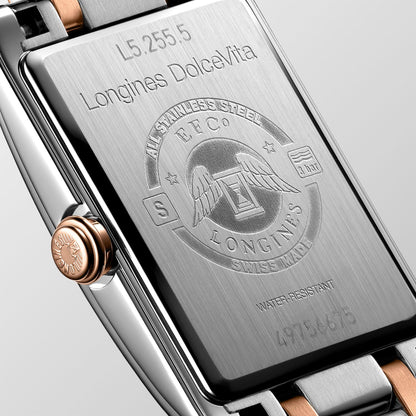 Longines DolceVita 白色石英钢表 20.8x32mm L5.255.5.75.7