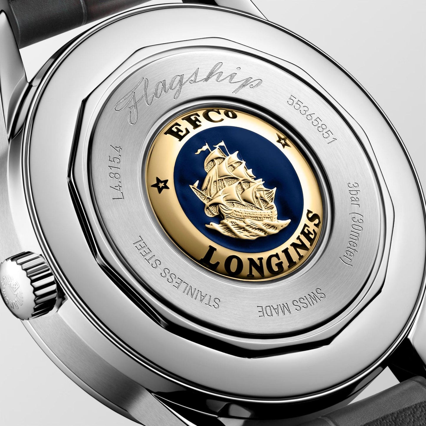 Longines Flagship Heritage 月相 38.5毫米 银色 自动 钢制 L4.815.4.72.2 机械表