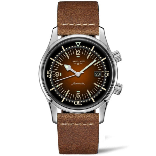 Longines Heritage Legend Diver Tropical 腕表 42毫米 棕色 自动 钢 L3.774.4.60.2