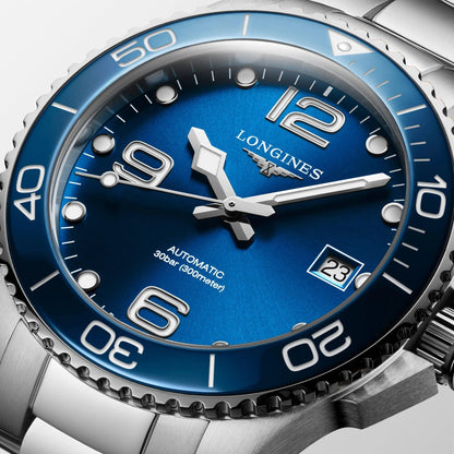 Longines HydroConquest 39mm 蓝色 自动机械 钢表 L3.780.4.96.6