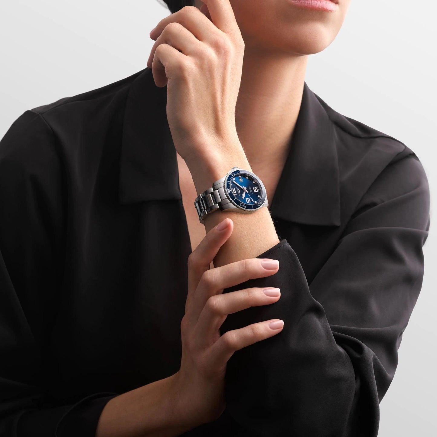 Longines HydroConquest 39mm 蓝色 自动机械 钢表 L3.780.4.96.6
