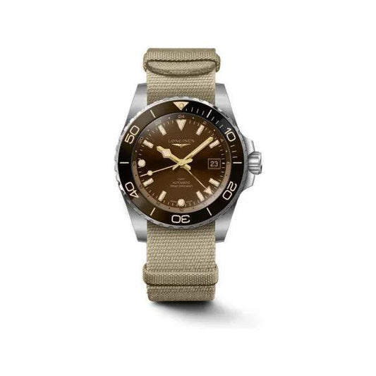 浪琴 HydroConquest 41毫米棕色自动钢表 L3.790.4.66.2