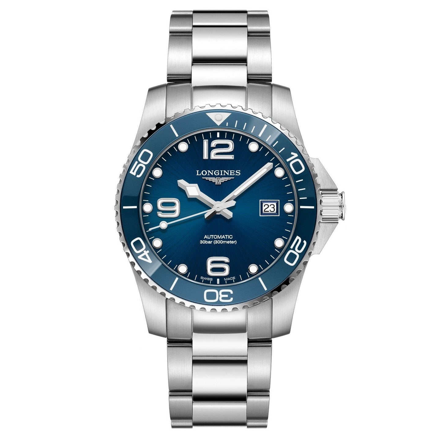 Longines 手表 HydroConquest 陶瓷 41毫米 蓝色 自动 钢制 L3.781.4.96.6