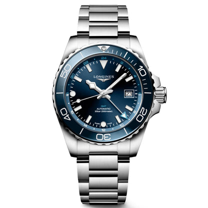 Longines Hydroconquest GMT 41毫米蓝色自动钢表 L3.790.4.96.6