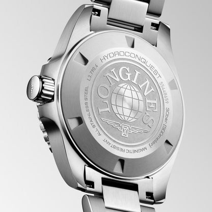 Longines orologio Hydroconquest GMT 41mm marrone automatico acciaio L3.790.4.66.6