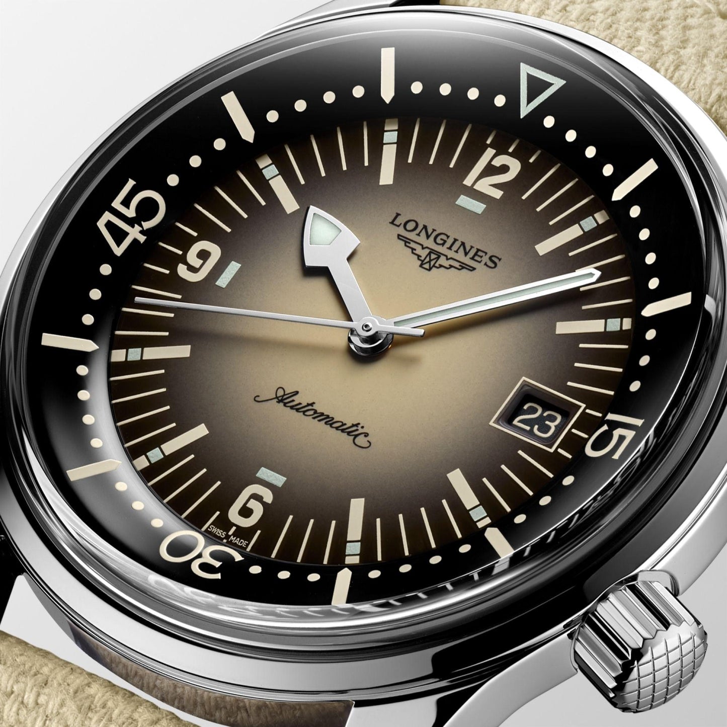浪琴表 Legend Diver 42毫米 米色 自动 钢 L3.774.4.30.2