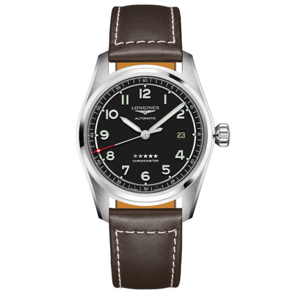Longines 手表 Longines Spirit 40mm 黑色 自动 钢制 L3.810.4.53.0