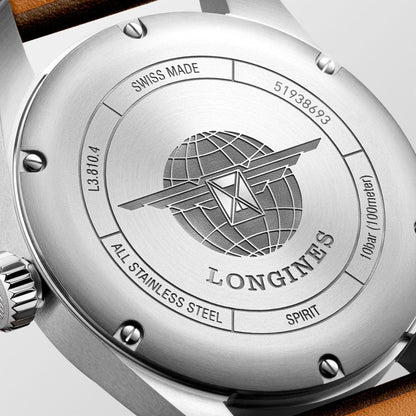 Longines 手表 Longines Spirit 40mm 黑色 自动 钢制 L3.810.4.53.0