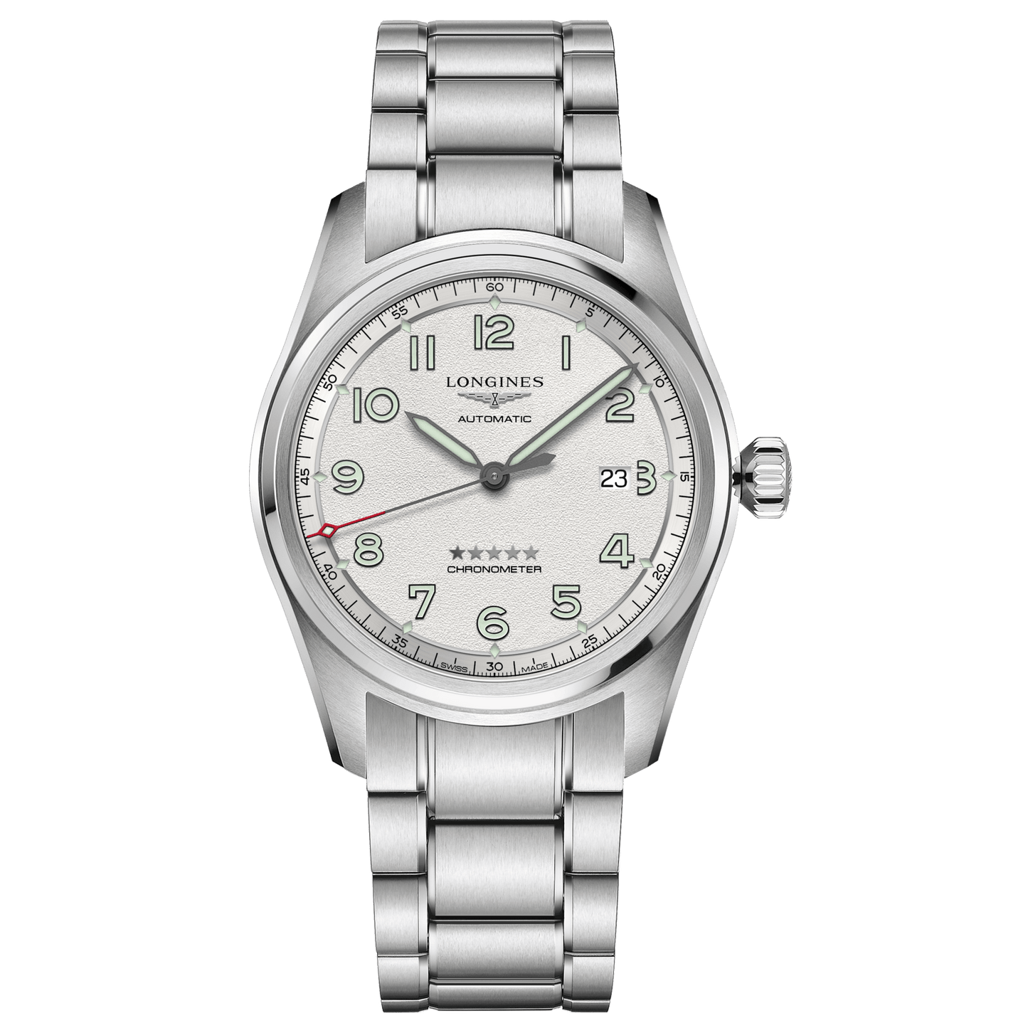 浪琴 Longines Spirit 42毫米 银色自动机械钢表 L3.811.4.73.6