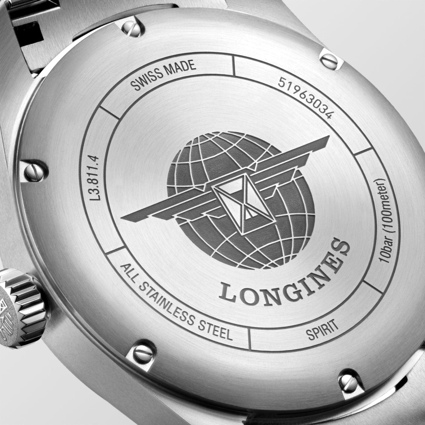 浪琴 Longines Spirit 42毫米 银色自动机械钢表 L3.811.4.73.6