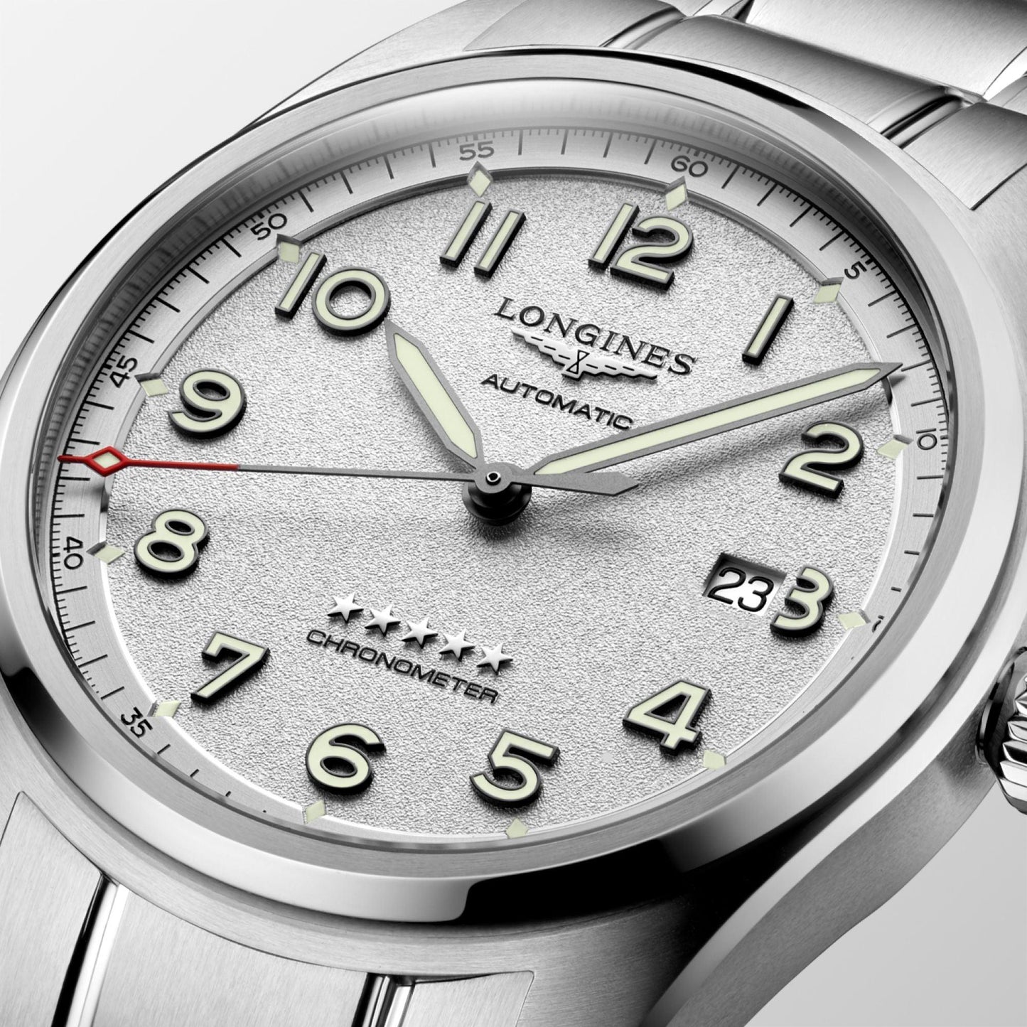 浪琴 Longines Spirit 42毫米 银色自动机械钢表 L3.811.4.73.6