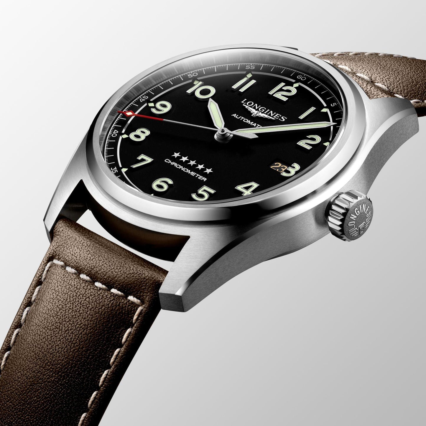 Longines Longines Spirit 42毫米 黑色自动钢表 L3.811.4.53.0