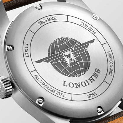 Longines Longines Spirit 42毫米 黑色自动钢表 L3.811.4.53.0