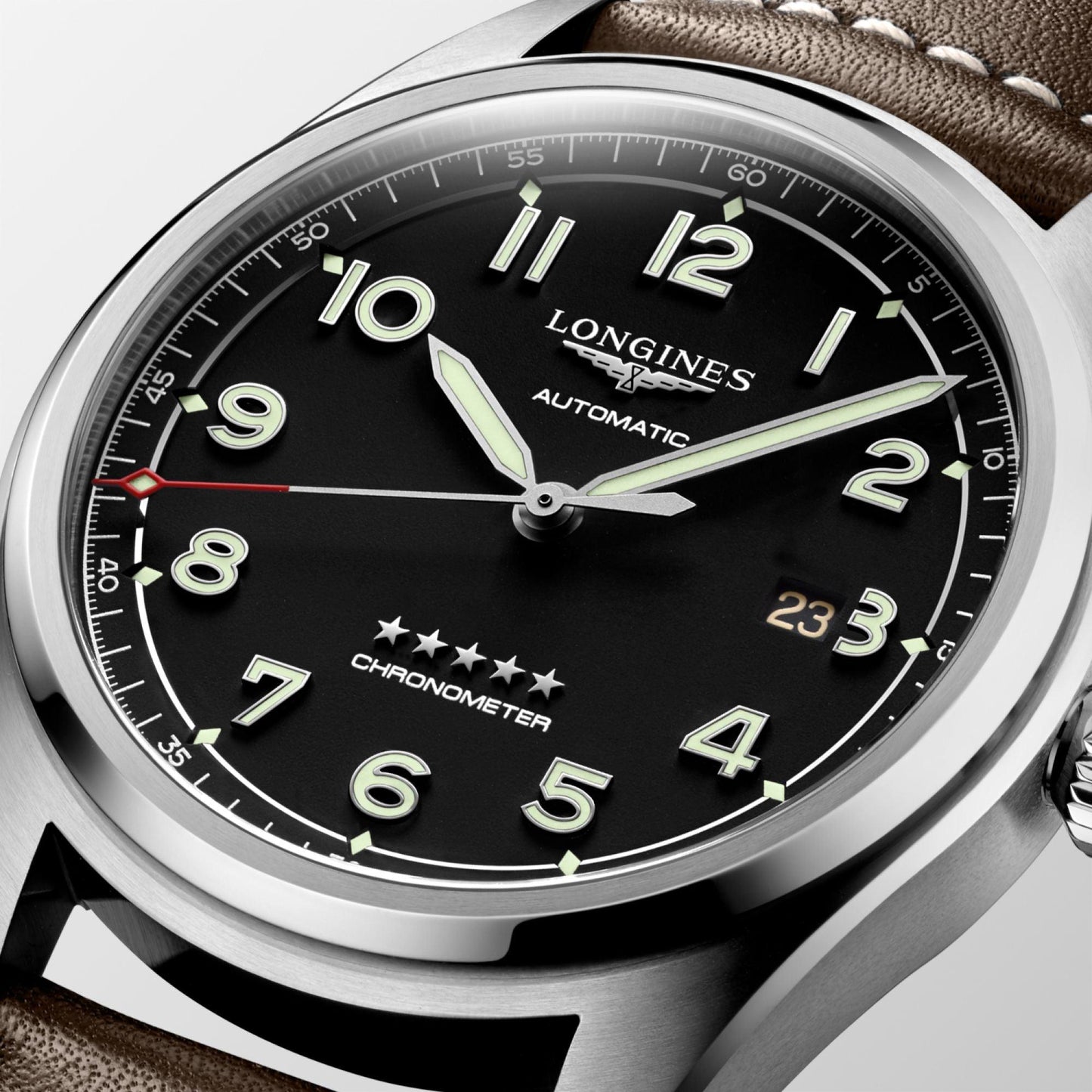 Longines Longines Spirit 42毫米 黑色自动钢表 L3.811.4.53.0