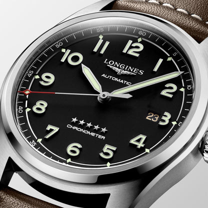 Longines Longines Spirit 42毫米 黑色自动钢表 L3.811.4.53.0