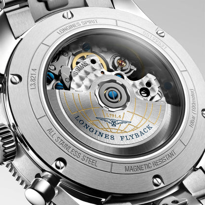 Longines Longines Spirit Flyback 42毫米蓝色自动钢表 L3.821.4.93.6