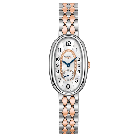 Longines Symphonette 21.90x34.00mm 珍珠母石石英钢金18kt表 L2.306.5.83.7