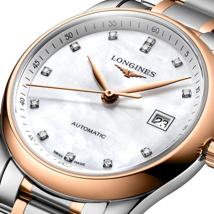 Longines 浪琴 Master Collection 29毫米 珍珠母贝 钻石 自动机械 钢玫瑰金 L2.257.5.89.7