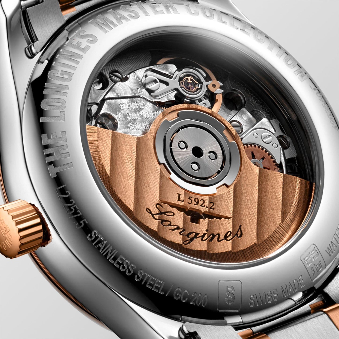 Longines 浪琴 Master Collection 29毫米 珍珠母贝 钻石 自动机械 钢玫瑰金 L2.257.5.89.7