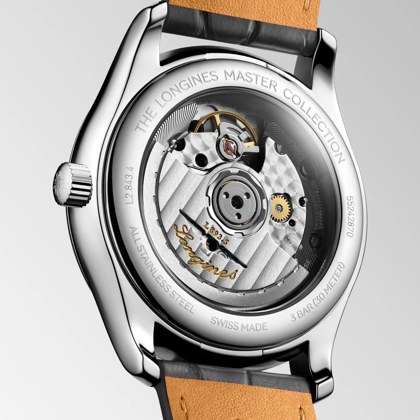 Longines Master Collection 38毫米深灰色自动钢表 L2.843.4.63.2