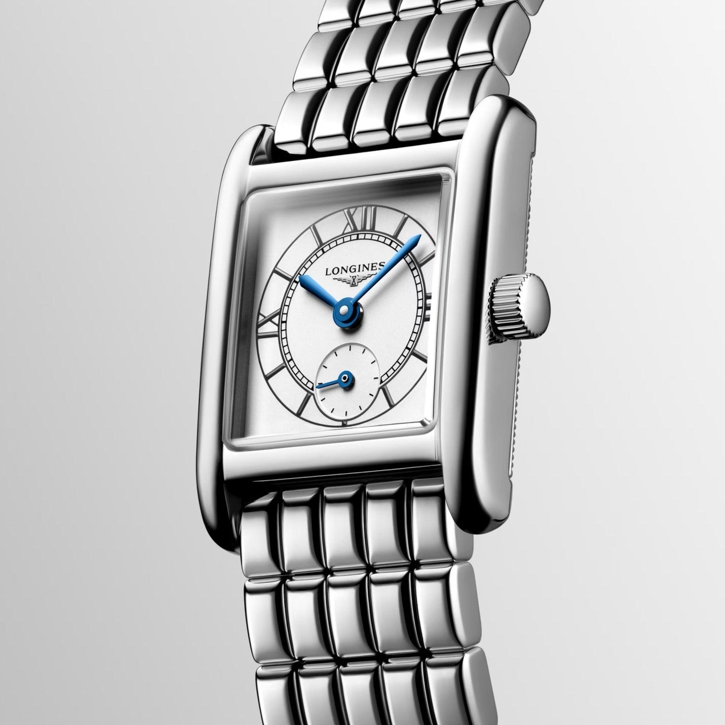 Longines Mini Dolcevita 21.5x29毫米银色石英钢表 L5.200.4.75.6