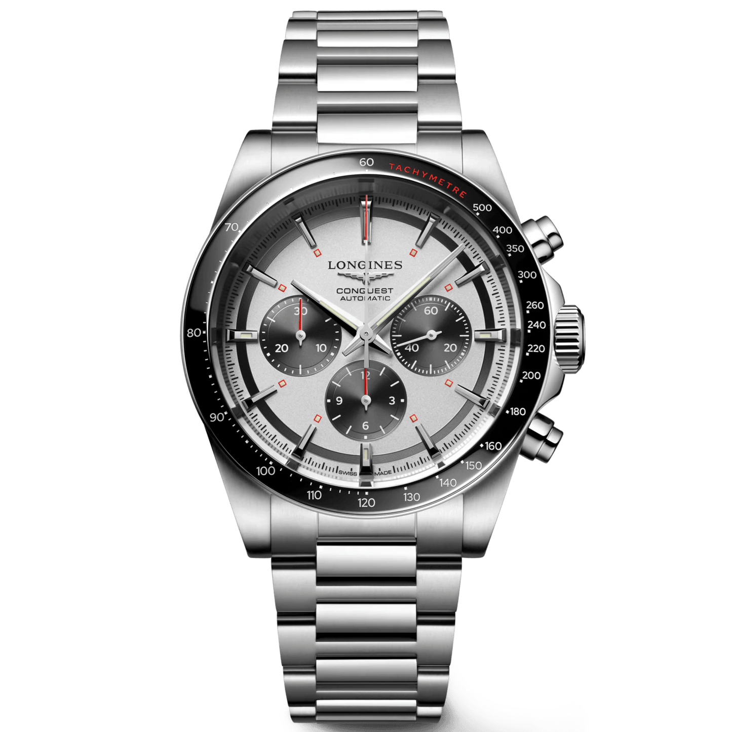 Longines New Conquest 42毫米银色自动机械钢表 L3.835.4.72.6