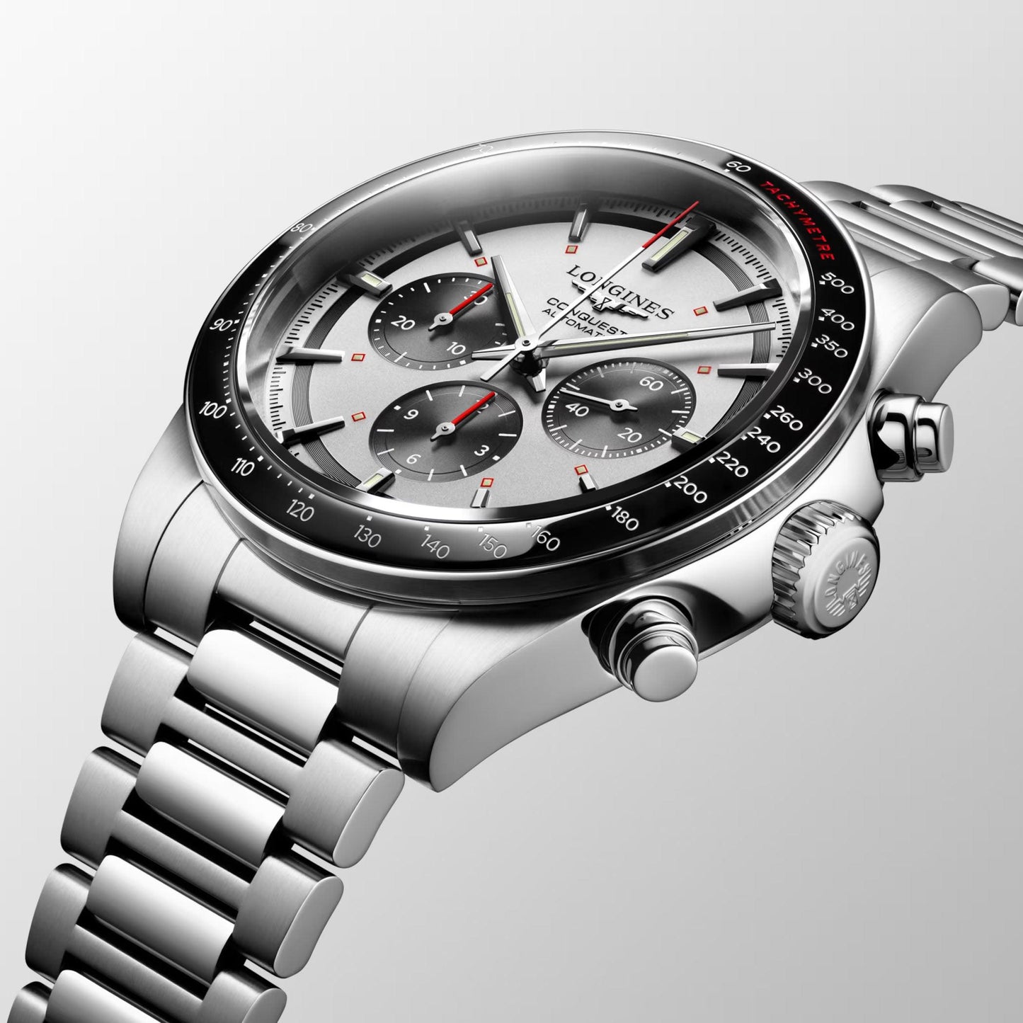 Longines New Conquest 42毫米银色自动机械钢表 L3.835.4.72.6
